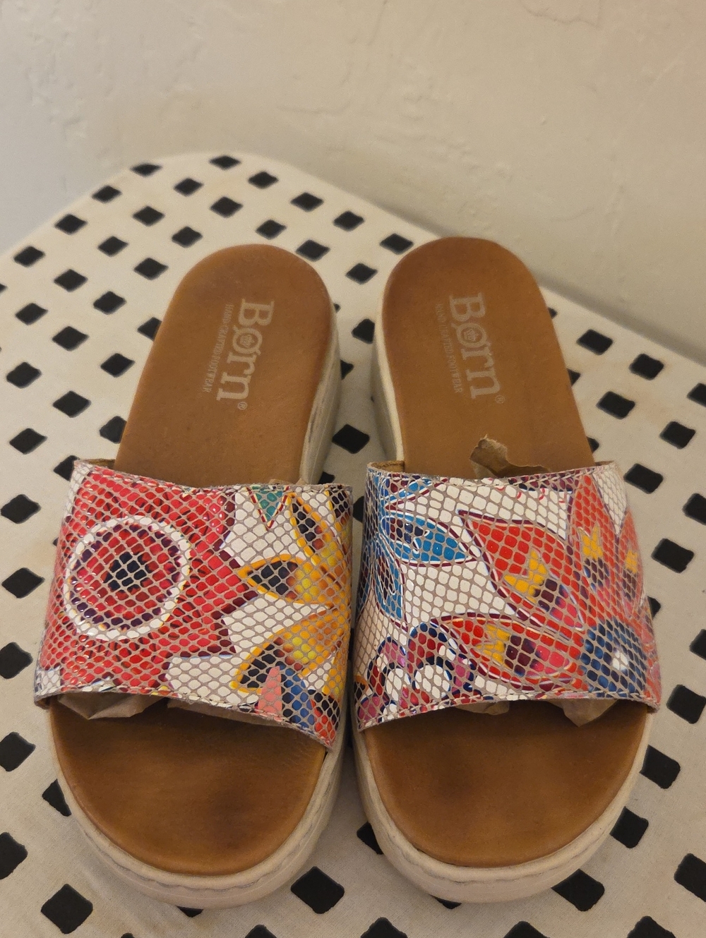 Born Multi-Color Floral Slide Mules
